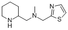 N-METHYL-N-(2-PIPERIDINYLMETHYL)-2-THIAZOLEMETHANAMINE Structure