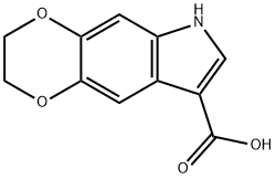 6H-1,4-Dioxino[2,3-f]indole-8-carboxylic  acid,  2,3-dihydro- Structure