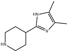 Piperidine,  4-(4,5-dimethyl-1H-imidazol-2-yl)- Structure