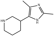 Piperidine,  3-(2,4-dimethyl-1H-imidazol-5-yl)- Structure