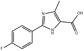 2-(4-FLUOROPHENYL)-5-METHYL-3H-IMIDAZOLE-4-CARBOXYLIC ACID 구조식 이미지