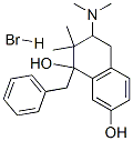 1-benzyl-3-dimethylamino-2,2-dimethyl-tetralin-1,7-diol hydrobromide Structure