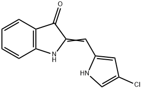 3H-Indol-3-one,  2-[(4-chloro-1H-pyrrol-2-yl)methylene]-1,2-dihydro- Structure