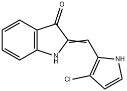 3H-Indol-3-one,  2-[(3-chloro-1H-pyrrol-2-yl)methylene]-1,2-dihydro- 구조식 이미지