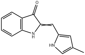 3H-Indol-3-one,  1,2-dihydro-2-[(4-methyl-1H-pyrrol-2-yl)methylene]- 구조식 이미지