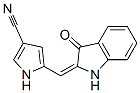 1H-Pyrrole-3-carbonitrile,  5-[(1,3-dihydro-3-oxo-2H-indol-2-ylidene)methyl]- Structure