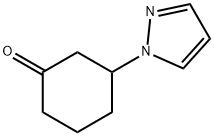 3-(1H-Pyrazol-1-yl)cyclohexan-1-one 구조식 이미지