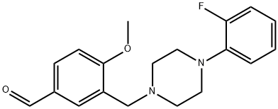3-{[4-(2-fluorophenyl)-1-piperazinyl]methyl}-4-methoxybenzaldehyde 구조식 이미지