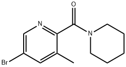 5-BROMO-3-METHYL-2-[(PIPERIDIN-1-YL)CARBONYL]PYRIDINE Structure