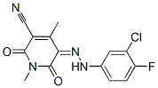 3-Pyridinecarbonitrile,  5-[2-(3-chloro-4-fluorophenyl)hydrazinylidene]-1,2,5,6-tetrahydro-1,4-dimethyl-2,6-dioxo- 구조식 이미지