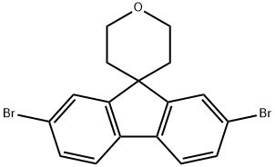 2,7-Dibromo-2',3',5',6'-tetrahydrospiro[fluorene-9,4'-pyran] 구조식 이미지