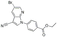 Benzoic acid, 4-(5-broMo-3-cyano-1H-pyrrolo[2,3-b]pyridin-1-yl)-, ethyl ester Structure
