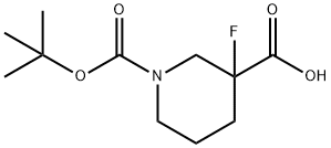 3-플루오로-1,3-피페리딘디카르복실산1-tert-부틸에스테르 구조식 이미지