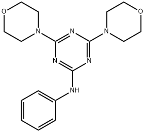 2-ANILINO-4,6-BIS(MORPHOLINO)-1,3,5-TRIAZINE Structure