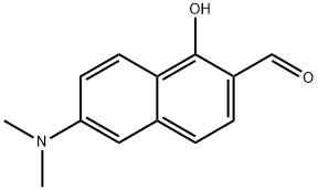 2-Naphthalenecarboxaldehyde, 6-(dimethylamino)-1-hydroxy- Structure