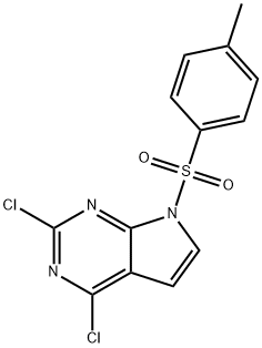 2,4-Dichloro-7-tosyl-7H-pyrrolo[2,3-d]pyriMidine 구조식 이미지