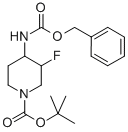 TERT-BUTYL 4-(BENZYLOXYCARBONYLAMINO)-3-FLUOROPIPERIDINE-1-CARBOXYLATE 구조식 이미지