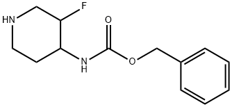 BENZYL 3-FLUOROPIPERIDIN-4-YLCARBAMATE Structure