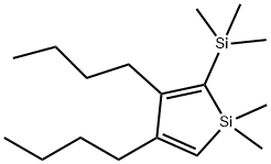 3,4-디부틸-1,1-디메틸-2-트리메틸실라닐-1H-실롤 구조식 이미지
