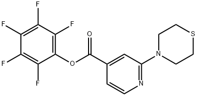 Pentafluorophenyl 2-thiomorpholin-4-ylisonicotinate 구조식 이미지