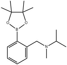 N-Methyl-N-[2-(4,4,5,5-tetramethyl-1,3,2-dioxaborolan-2-yl)benzyl]propan-2-amine 구조식 이미지