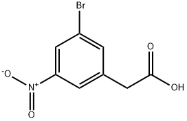 Benzeneacetic acid, 3-bromo-5-nitro- 구조식 이미지