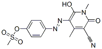 3-Pyridinecarbonitrile,  1,2-dihydro-6-hydroxy-1,4-dimethyl-5-[2-[4-[(methylsulfonyl)oxy]phenyl]diazenyl]-2-oxo- Structure