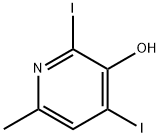 2,4-Diiodo-3-hydroxy-6-methylpyridine Structure