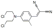 2-[[4-[bis(2-chloroethyl)amino]-2-methyl-phenyl]methylidene]propanedin itrile Structure