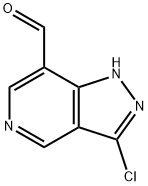 3-CHLORO-1H-PYRAZOLO[4,3-C]PYRIDINE-7-CARBALDEHYDE Structure