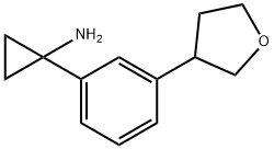 Cyclopropanamine, 1-[3-(tetrahydro-3-furanyl)phenyl]- Structure