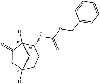 (1R*,2R*,5R*)-(7-OXO-6-OXA-BICYCLO[3.2.1]OCT-2-YL)-CARBAMIC ACID BENZYL ESTER 구조식 이미지