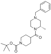 4-(4-벤질-2-S-메틸피페라진-1-카르보닐)-피페리딘-1-카르복실산tert-부틸에스테르 구조식 이미지