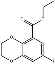 7-요오도-2,3-디하이드로벤조[1,4]디옥신-5-카르복실산에틸에스테르 구조식 이미지