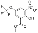2-Hydroxy-3-nitro-5-trifluoromethoxy-benzoic acid methyl ester Structure