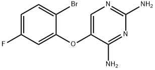 5-(2-Bromo-5-fluorophenoxy)-pyrimidine-2,4-diamine Structure