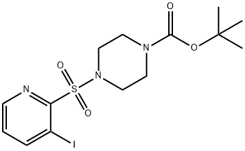 tert-부틸4-[(3-요오도피리딘-2-일)술포닐]피페라진-1-카르복실레이트 구조식 이미지
