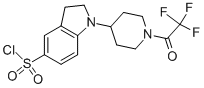 1-[1-(trifluoroacetyl)piperidin-4-yl]indoline-5-sulfonyl chloride Structure