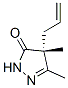 3H-Pyrazol-3-one,  2,4-dihydro-4,5-dimethyl-4-(2-propen-1-yl)-,  (4R)- 구조식 이미지