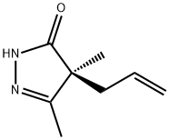 3H-Pyrazol-3-one,  2,4-dihydro-4,5-dimethyl-4-(2-propen-1-yl)-,  (4S)- Structure