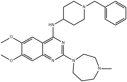 BIX  01294,  2-(Hexahydro-4-methyl-1H-1,4-diazepin-1-yl)-6,7-dimethoxy-N-[1-(phenylmethyl)-4-piperidinyl]-4-quinazolinamine  hydrate  trihydrochloride Structure
