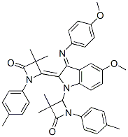 (Z)-4-((E)-1-(3,3-DIMETHYL-4-OXO-1-P-TOLYLAZETIDIN-2-YL)-5-METHOXY-3-(4-METHOXYPHENYLIMINO)INDOLIN-2-YLIDENE)-3,3-DIMETHYL-1-P-TOLYLAZETIDIN-2-ONE 구조식 이미지