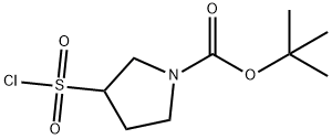 3-CHLOROSULFONYL-PYRROLIDINE-1-CARBOXYLIC ACID TERT-BUTYL ESTER Structure