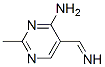 4-Пиримидинамин, 5-(иминометил)-2-метил- (9CI) структурированное изображение