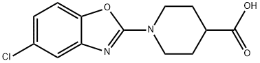 1-(5-클로로벤조[d]옥사졸-2-일)피페리딘-4-카르복실산 구조식 이미지