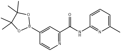 N-(6-METHYLPYRIDIN-2-YL)-4-(4,4,5,5-TETRAMETHYL-1,3,2-DIOXABOROLAN-2-YL)PICOLINAMIDE 구조식 이미지