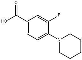 Benzoic acid, 3-fluoro-4-(1-piperidinyl)- 구조식 이미지