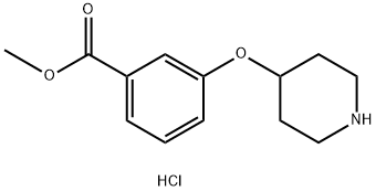 Methyl 3-(4-piperidinyloxy)benzoate hydrochloride Structure