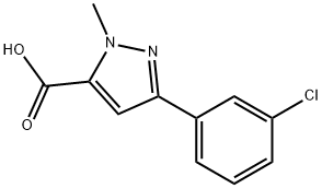 3-(3-Chlorophenyl)-1-methyl-1H-pyrazole-5-carboxylic acid Structure