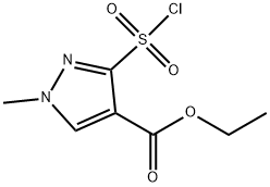 1-METHYL-4-ETHOXYCARBONYL PYRAZOLE-5-SULFONYL CHLORIDE 구조식 이미지